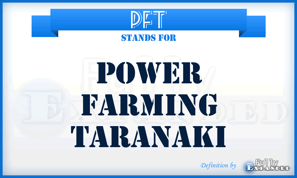 PFT - Power Farming Taranaki