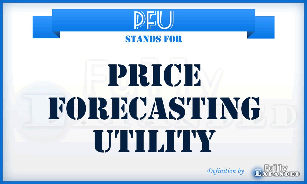 PFU - Price Forecasting Utility