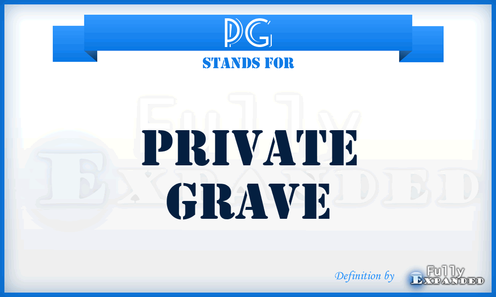 PG - Private Grave