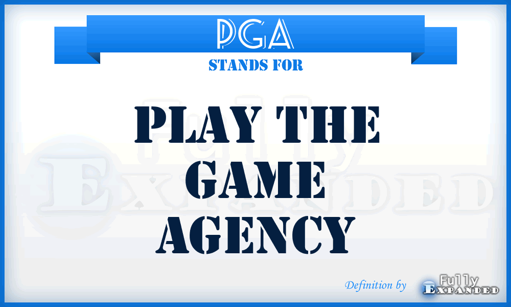 PGA - Play the Game Agency