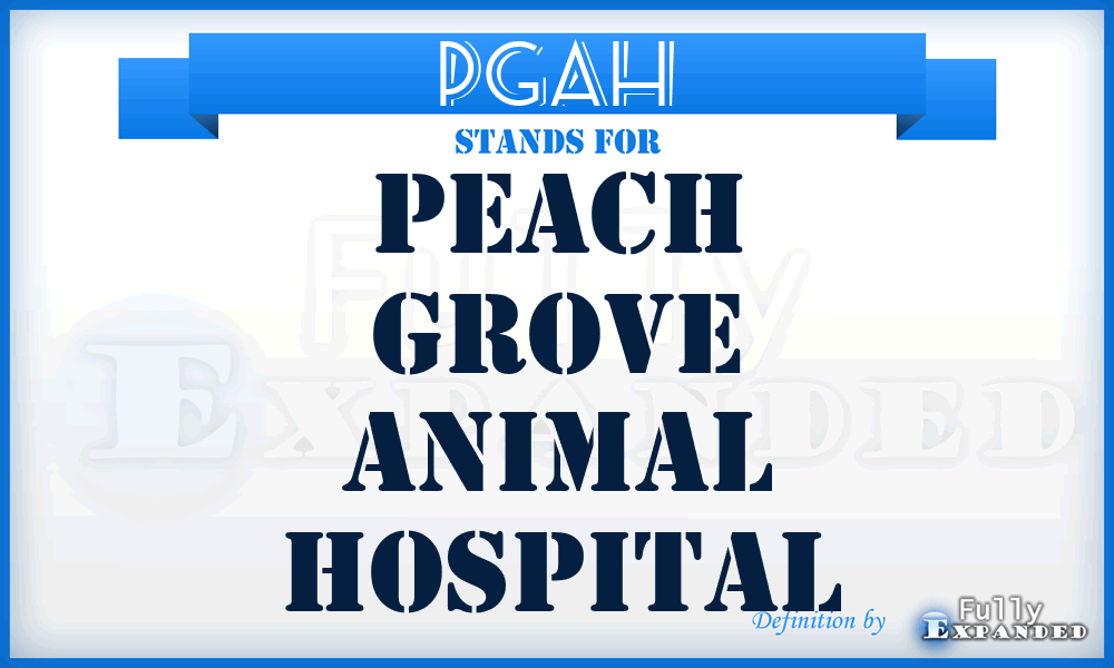 PGAH - PEACH GROVE ANIMAL HOSPITAL