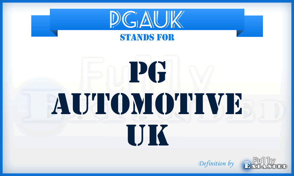 PGAUK - PG Automotive UK