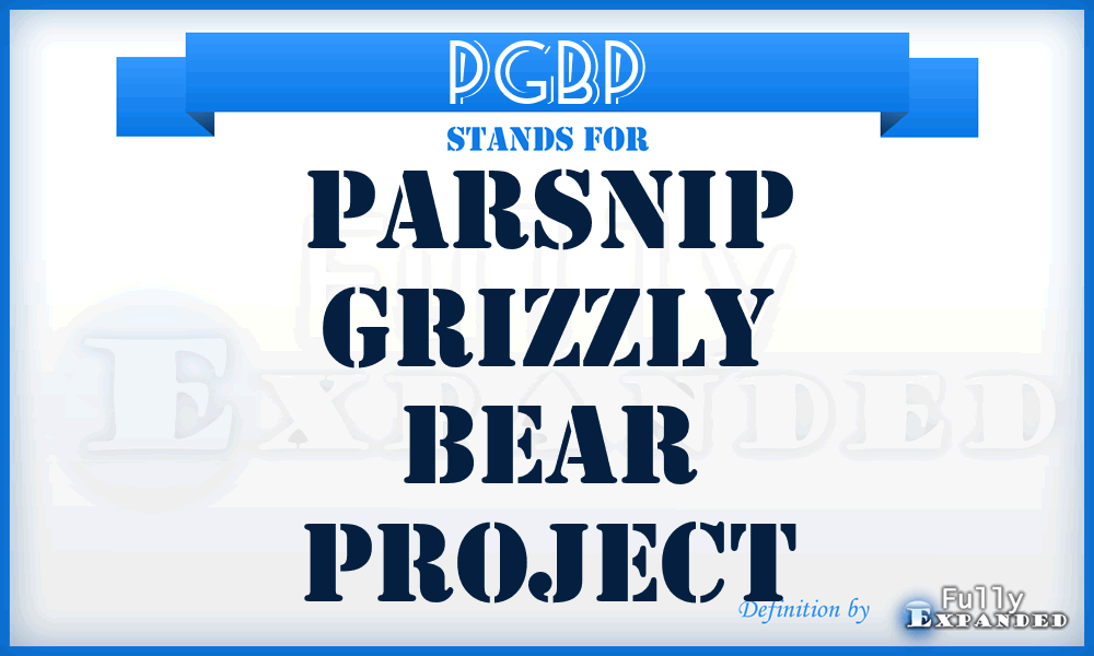 PGBP - Parsnip Grizzly Bear Project
