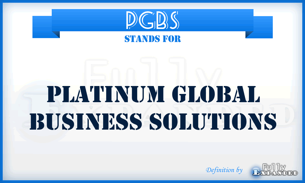 PGBS - Platinum Global Business Solutions