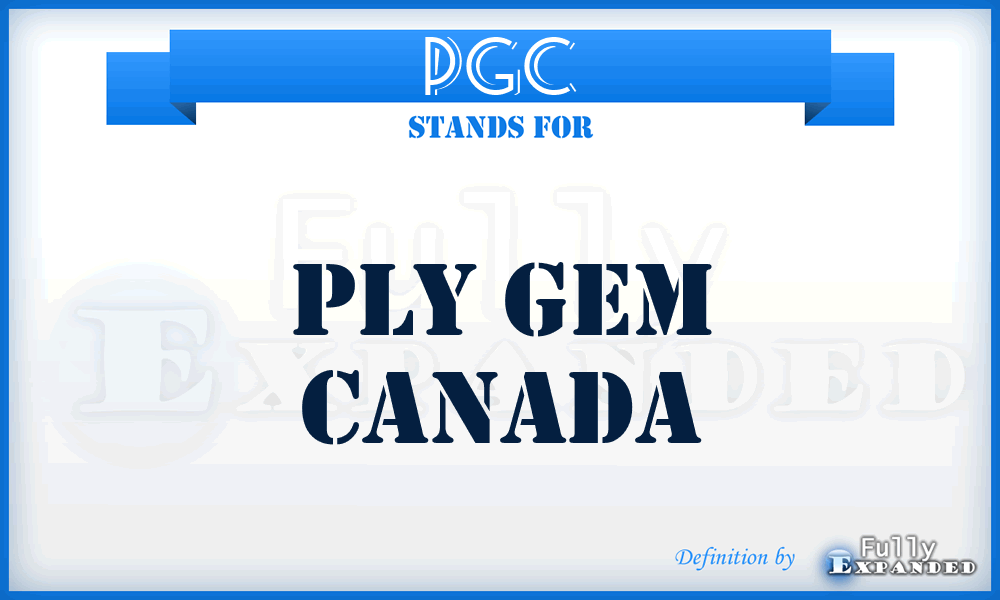 PGC - Ply Gem Canada