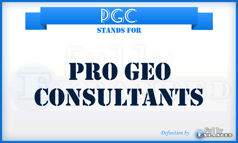 PGC - Pro Geo Consultants