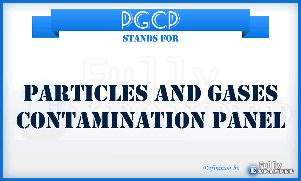 PGCP - Particles and Gases Contamination Panel