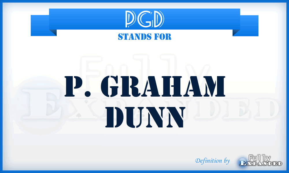 PGD - P. Graham Dunn