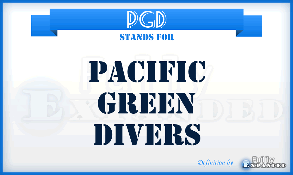 PGD - Pacific Green Divers