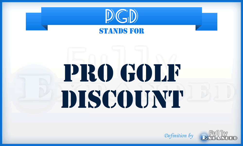 PGD - Pro Golf Discount