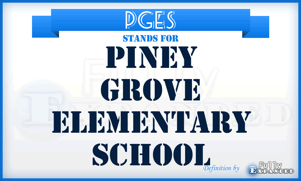 PGES - Piney Grove Elementary School