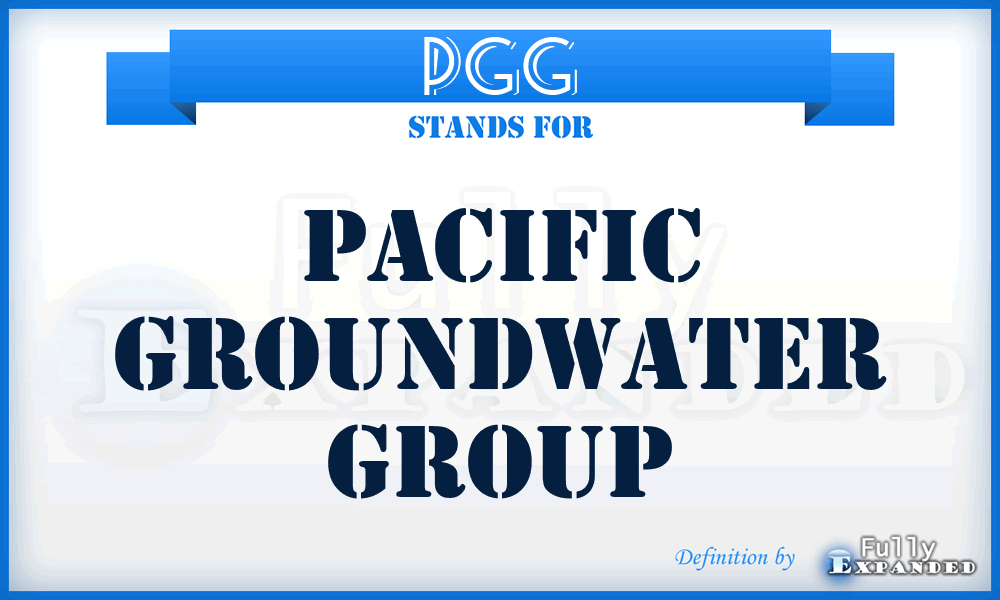 PGG - Pacific Groundwater Group