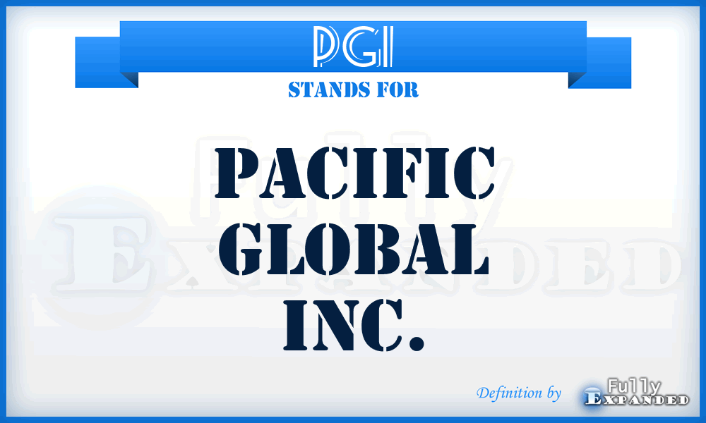 PGI - Pacific Global Inc.