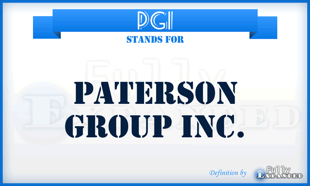 PGI - Paterson Group Inc.