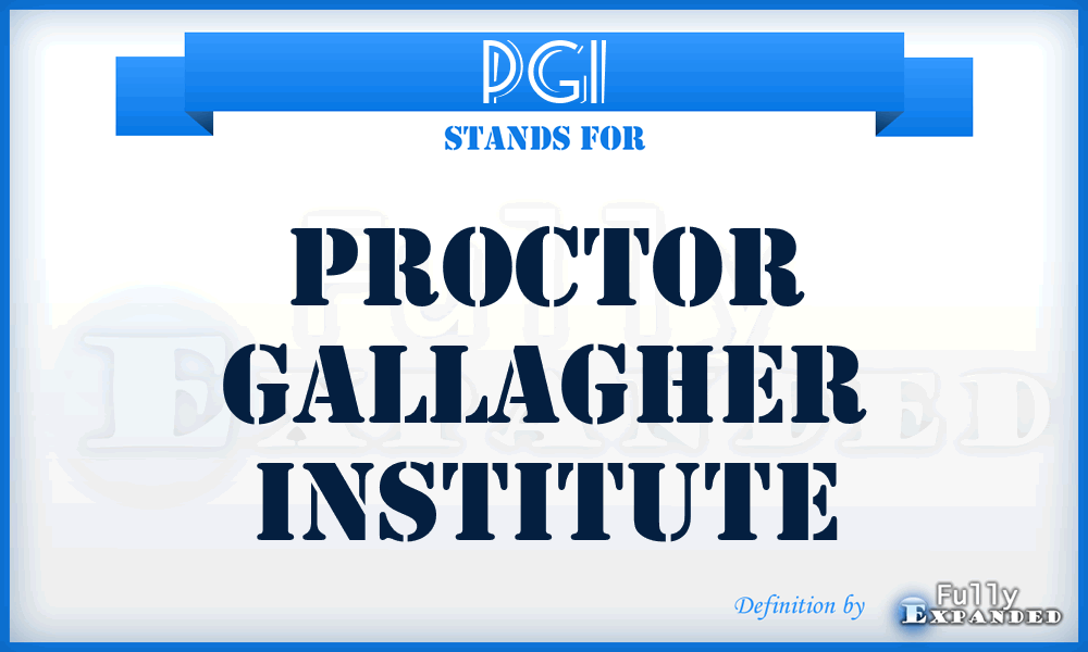 PGI - Proctor Gallagher Institute