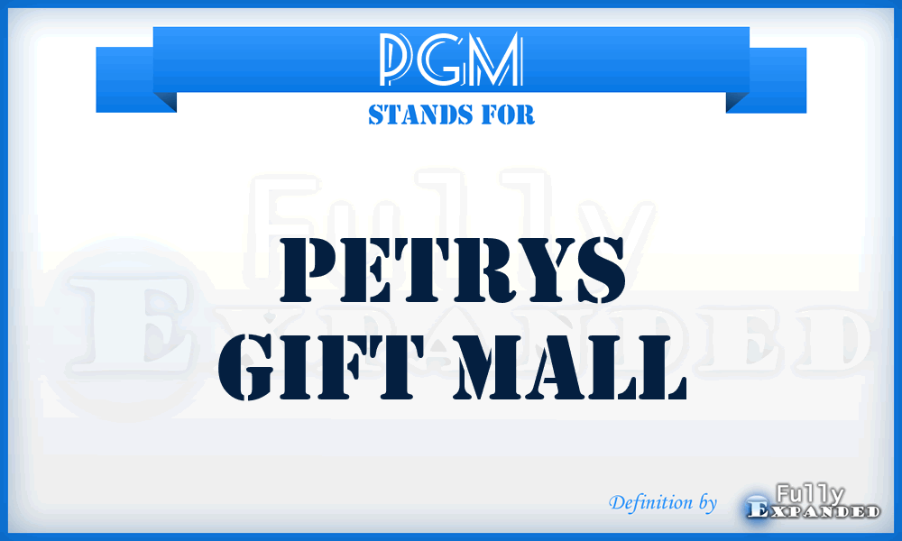 PGM - Petrys Gift Mall