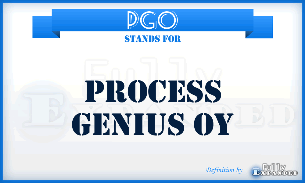 PGO - Process Genius Oy