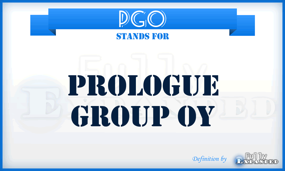 PGO - Prologue Group Oy