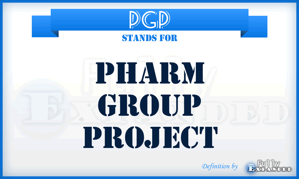 PGP - Pharm Group Project