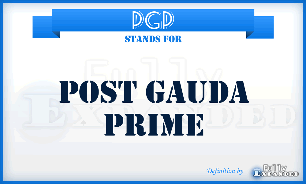 PGP - Post Gauda Prime