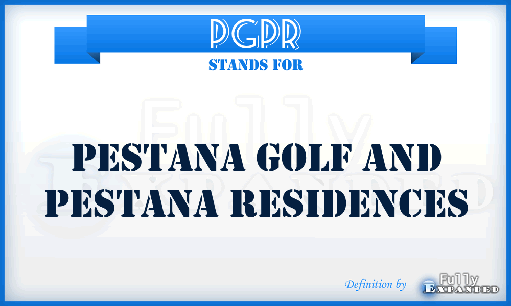 PGPR - Pestana Golf and Pestana Residences