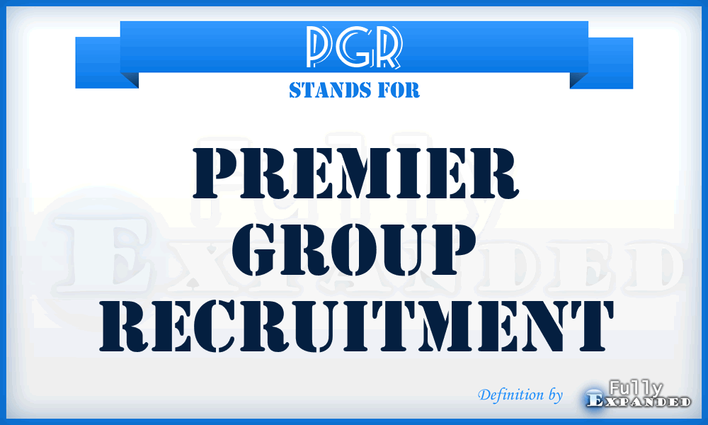 PGR - Premier Group Recruitment