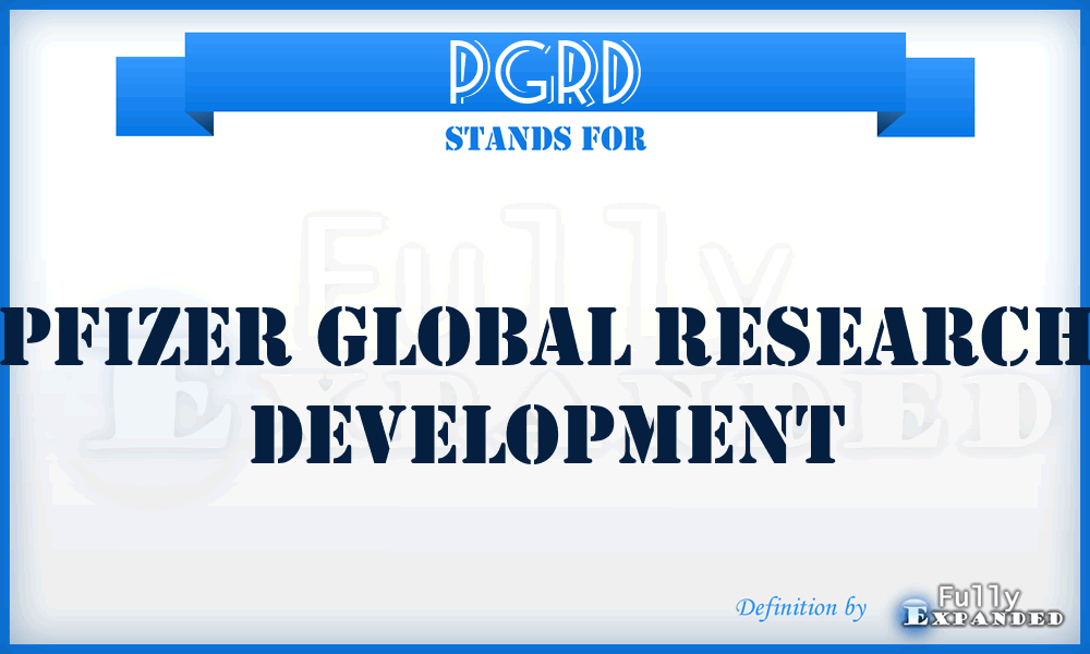 PGRD - Pfizer Global Research Development