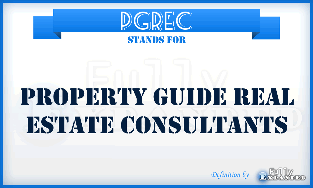 PGREC - Property Guide Real Estate Consultants