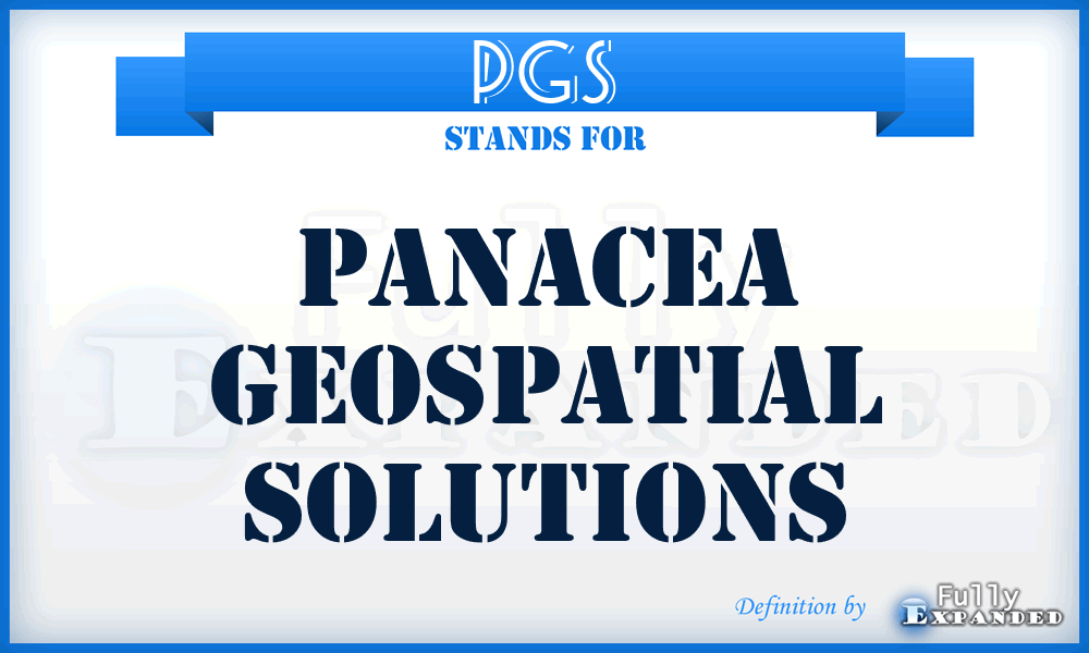 PGS - Panacea Geospatial Solutions