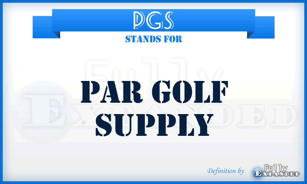 PGS - Par Golf Supply