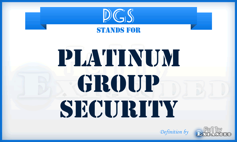 PGS - Platinum Group Security