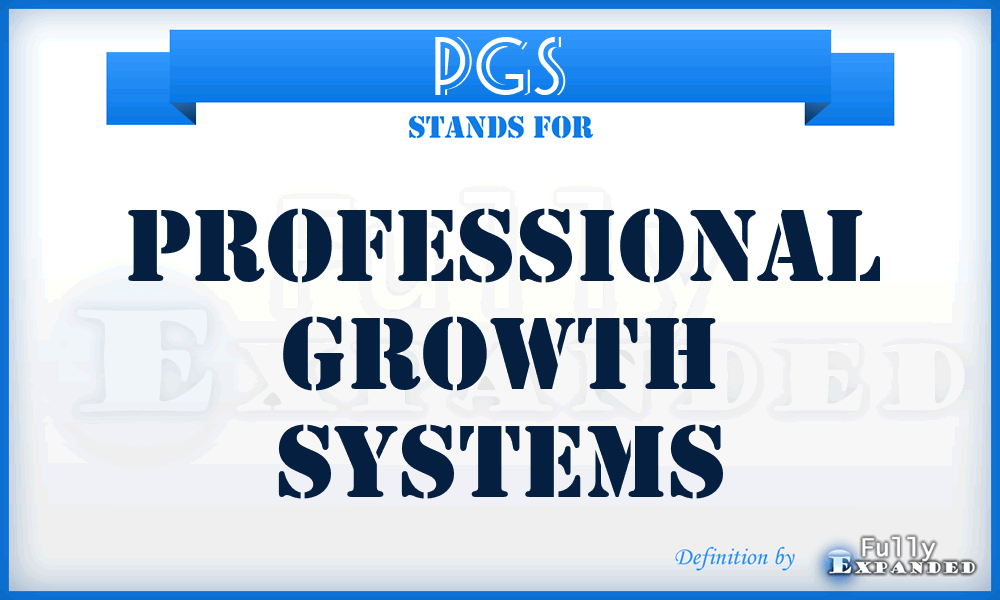 PGS - Professional Growth Systems