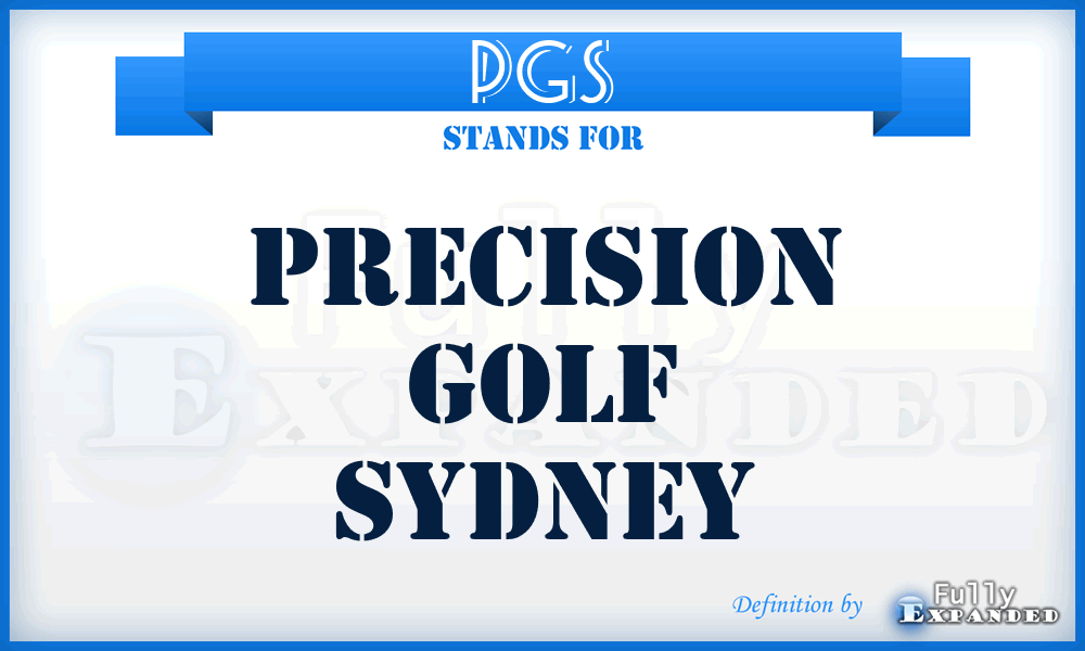 PGS - Precision Golf Sydney