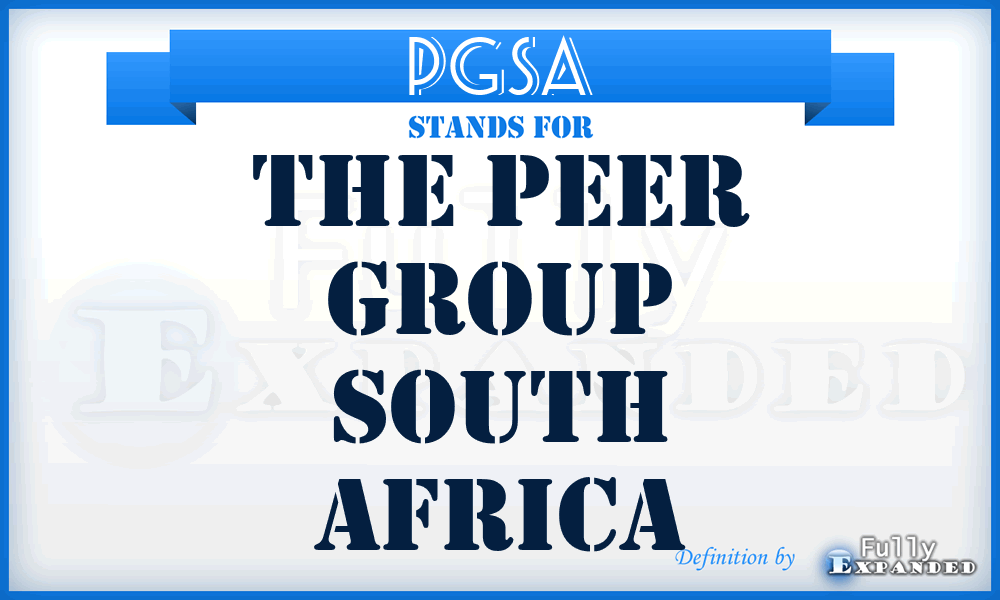 PGSA - The Peer Group South Africa