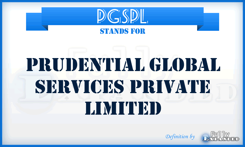 PGSPL - Prudential Global Services Private Limited