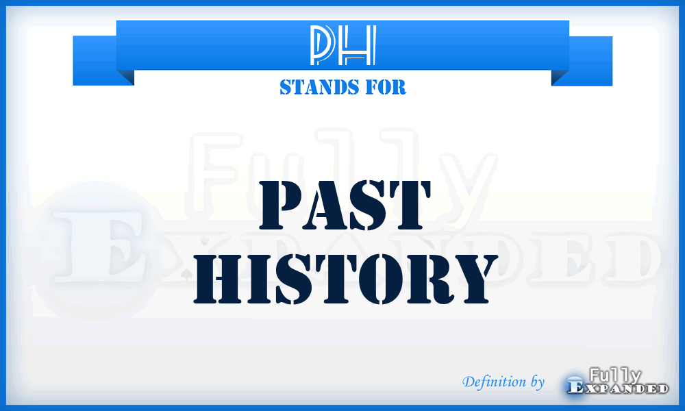 PH - Past History