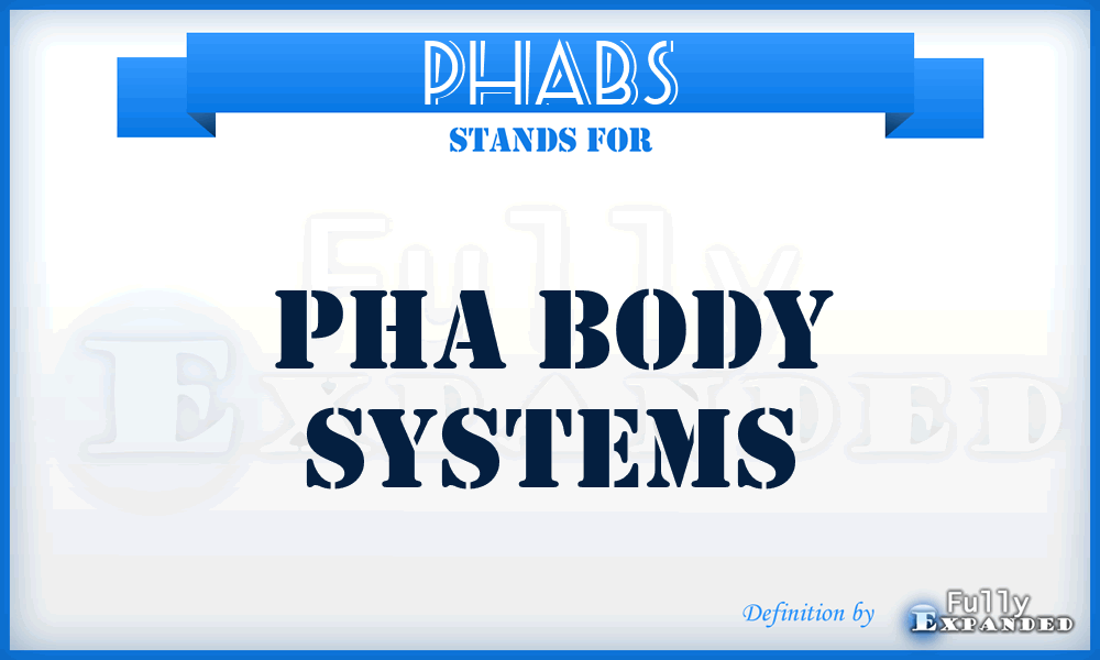 PHABS - PHA Body Systems