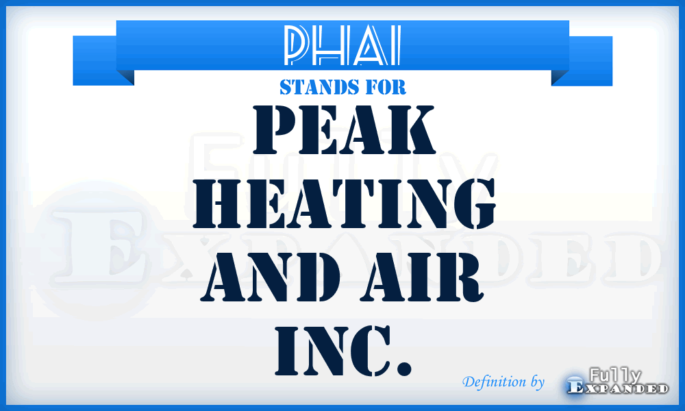 PHAI - Peak Heating and Air Inc.