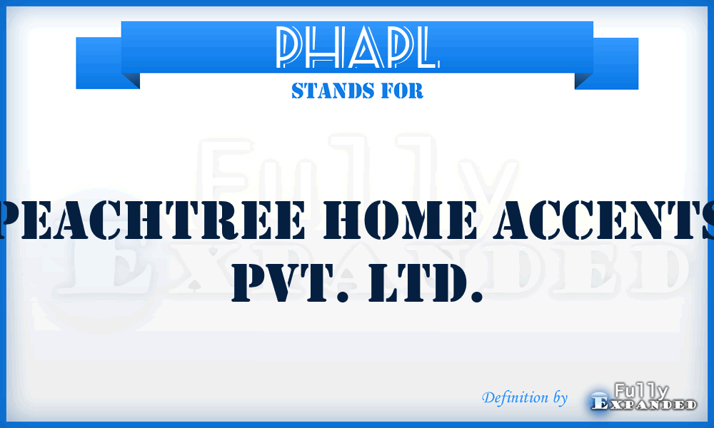PHAPL - Peachtree Home Accents Pvt. Ltd.