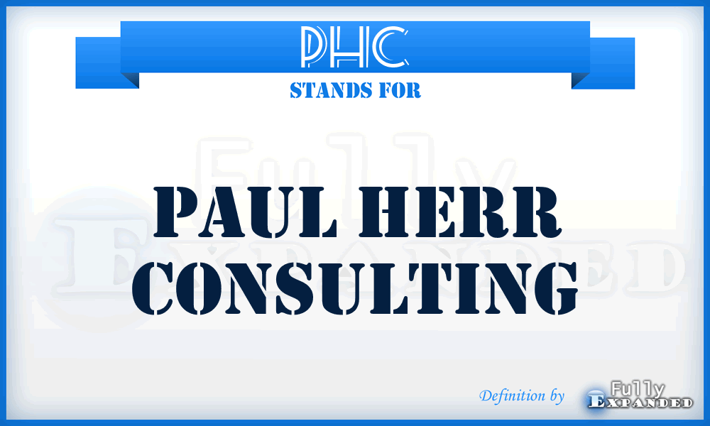 PHC - Paul Herr Consulting