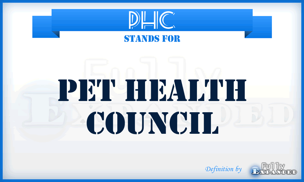 PHC - Pet Health Council