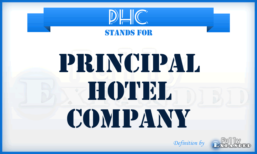 PHC - Principal Hotel Company