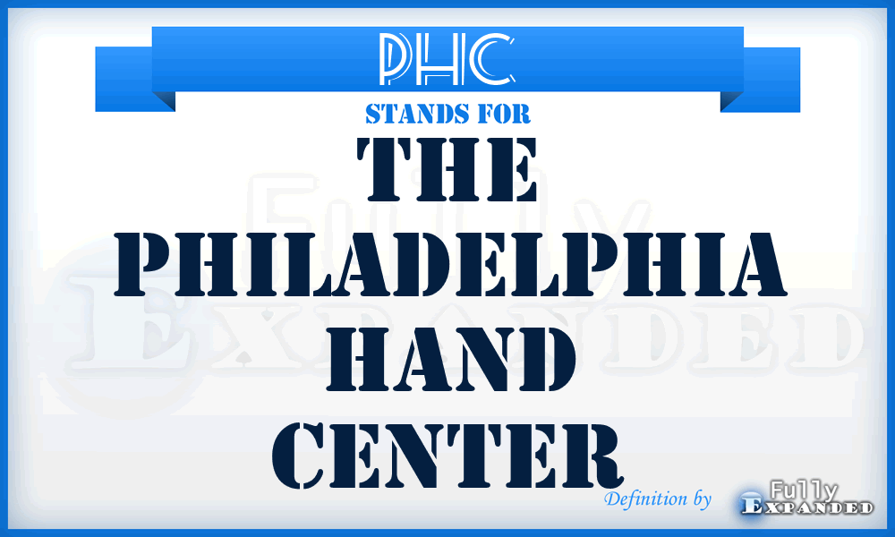 PHC - The Philadelphia Hand Center