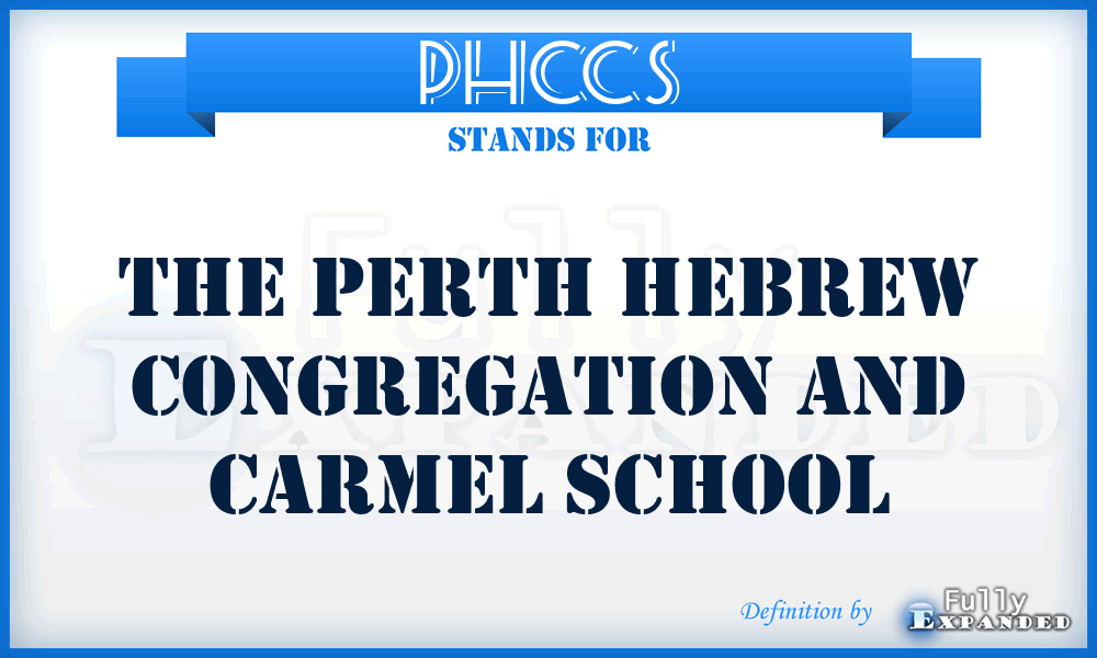 PHCCS - The Perth Hebrew Congregation and Carmel School