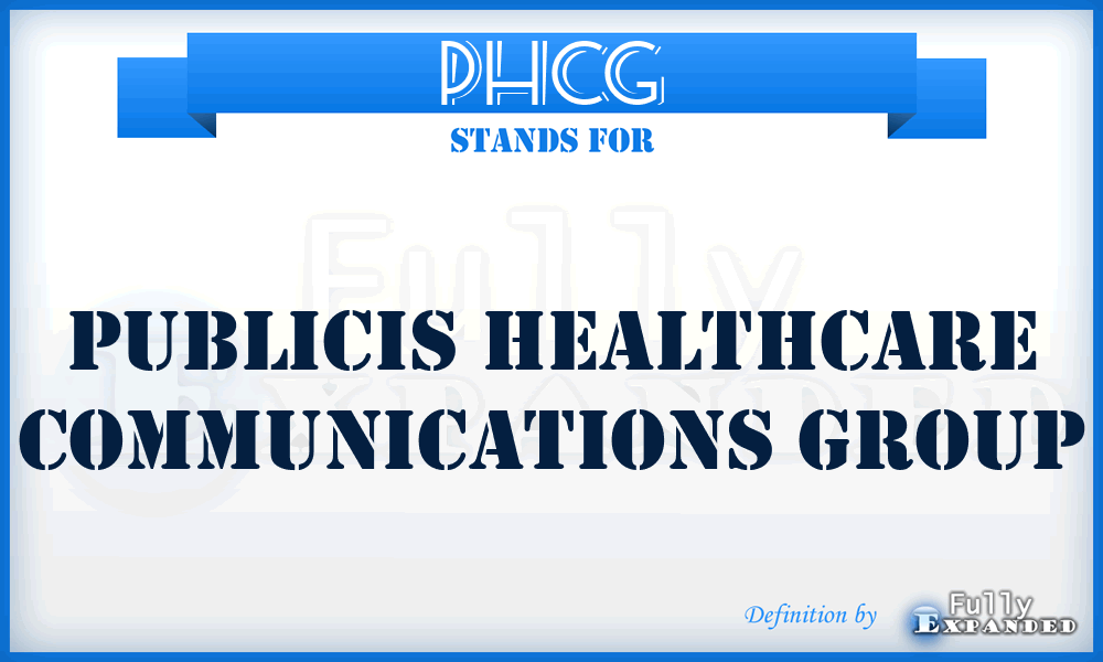 PHCG - Publicis Healthcare Communications Group