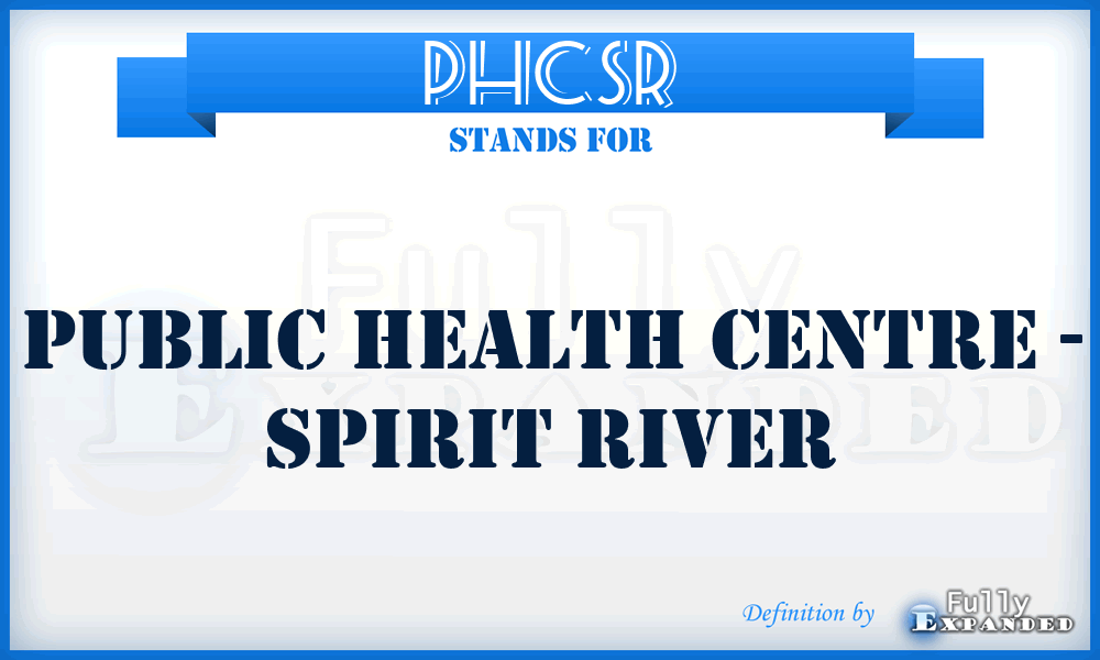 PHCSR - Public Health Centre - Spirit River