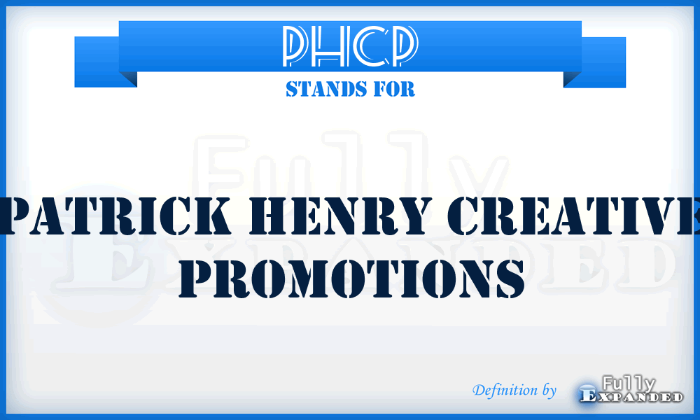 PHCP - Patrick Henry Creative Promotions