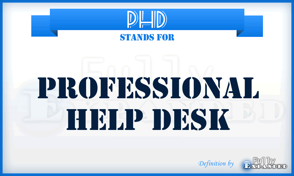 PHD - Professional Help Desk