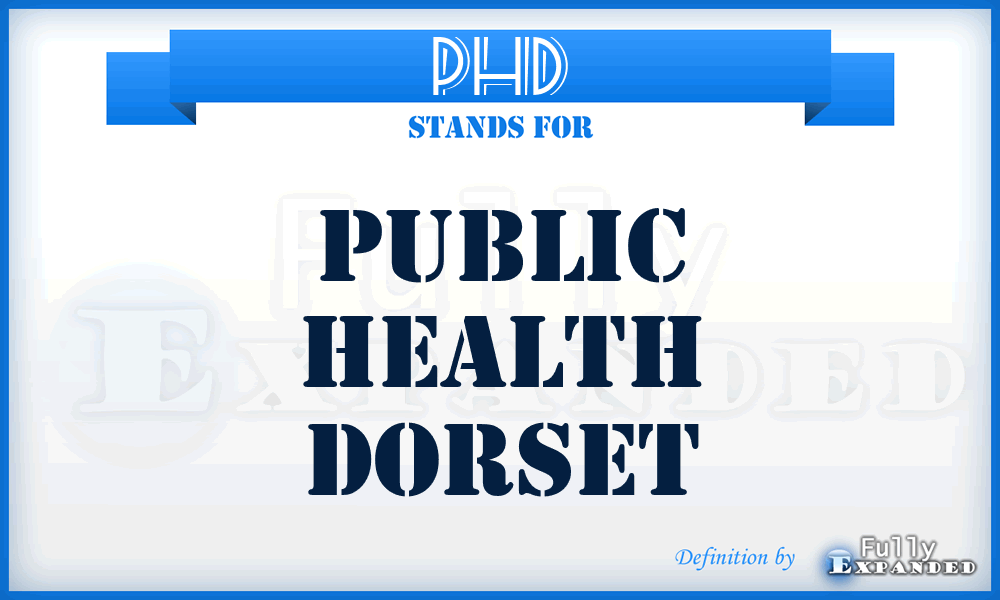 PHD - Public Health Dorset