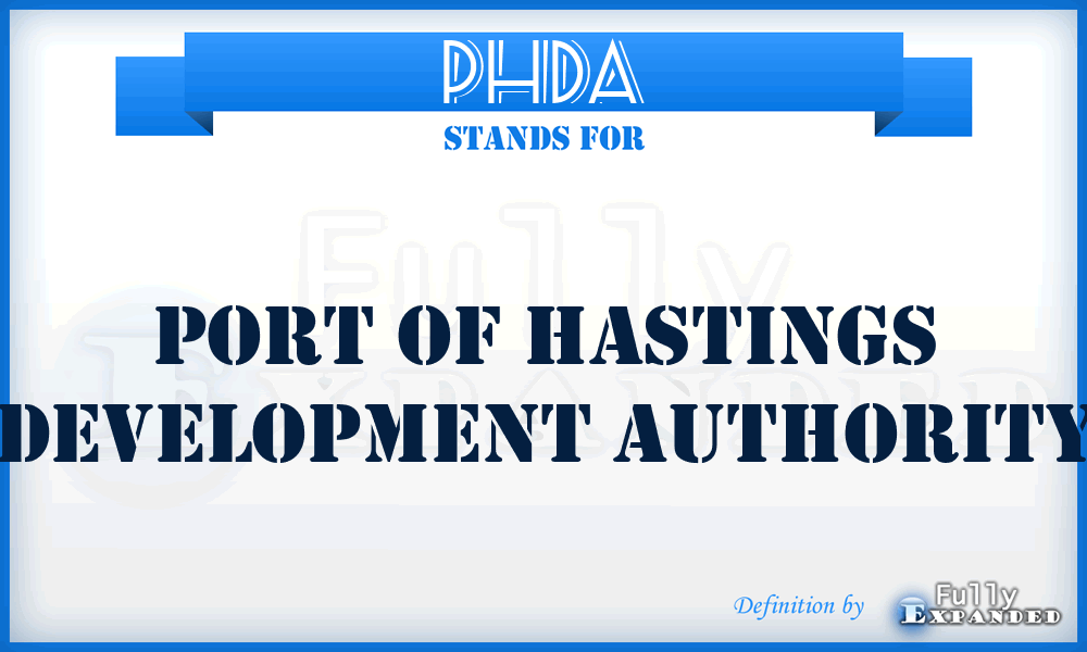 PHDA - Port of Hastings Development Authority